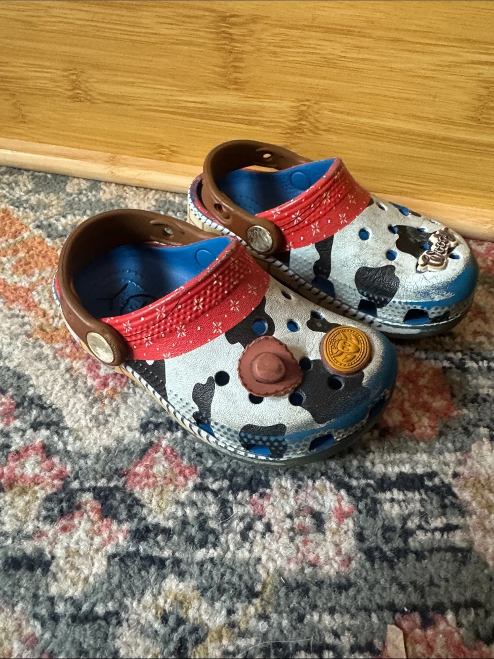 Crocs Toy Story Woody Kids Clog Cow Print Multicolor